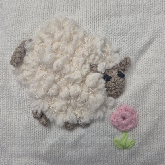 NWT Tahari 5T Sheep Easter Cardigan Spring Knit - Picture 9 of 9